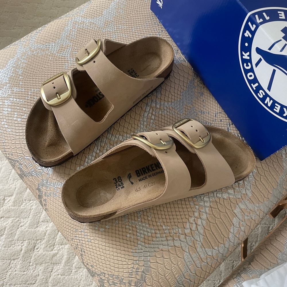 Birkenstock Big Buckle Sandals with Gold Accents - Picture 7 of 8